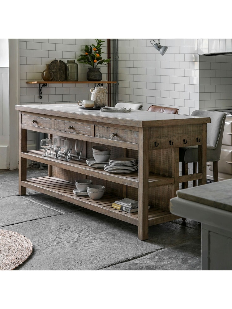 Gallery Home Natural Eastfield Kitchen Island Cabinets - Image 2 of 9