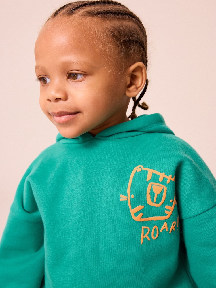 Green/Tan Utility Hoodie and Carpenter Joggers Set (3mths-7yrs) - Image 3 of 8