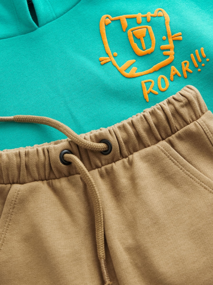 Green/Tan Utility Hoodie and Carpenter Joggers Set (3mths-7yrs) - Image 7 of 8
