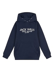 Синий - Jack Wills Boys Batsford 100% Cotton Hoodie - Изображение 5 из 7