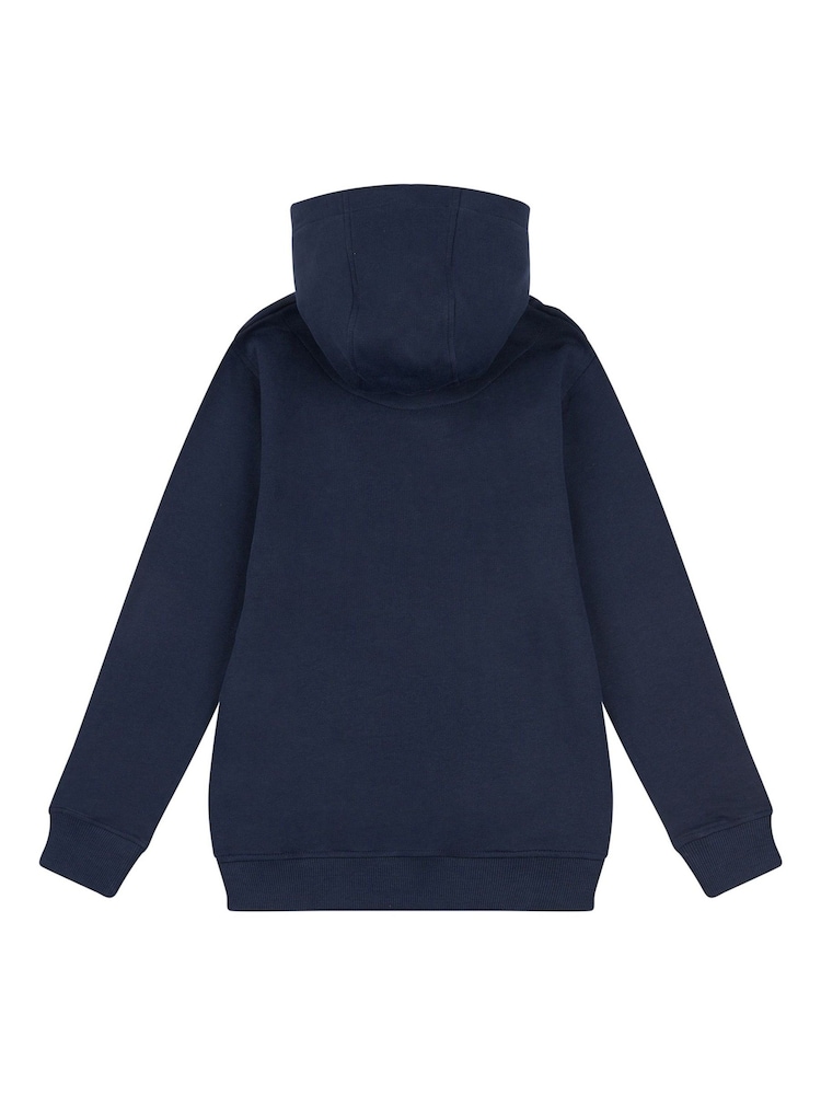 Jack Wills Blue Boys Batsford 100% Cotton Hoodie - Image 6 of 7