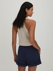 Paige High Rise Shorts With Turned-Up Hems - Image 4 of 5
