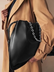 Black Chain Detailed Shoulder Bag - Image 2 of 6