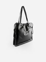 Black Chain Detailed Shoulder Bag - Image 3 of 6