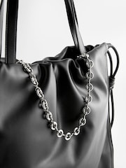 Black Chain Detailed Shoulder Bag - Image 5 of 6