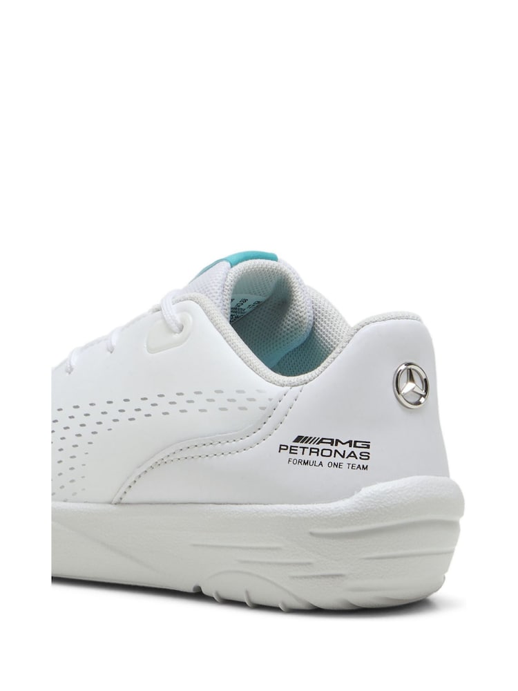 Puma White Kids Mercedes AMG Petronas Formula 1 Drift Cat Decima Unisex Motorsport Shoes - Image 6 of 6