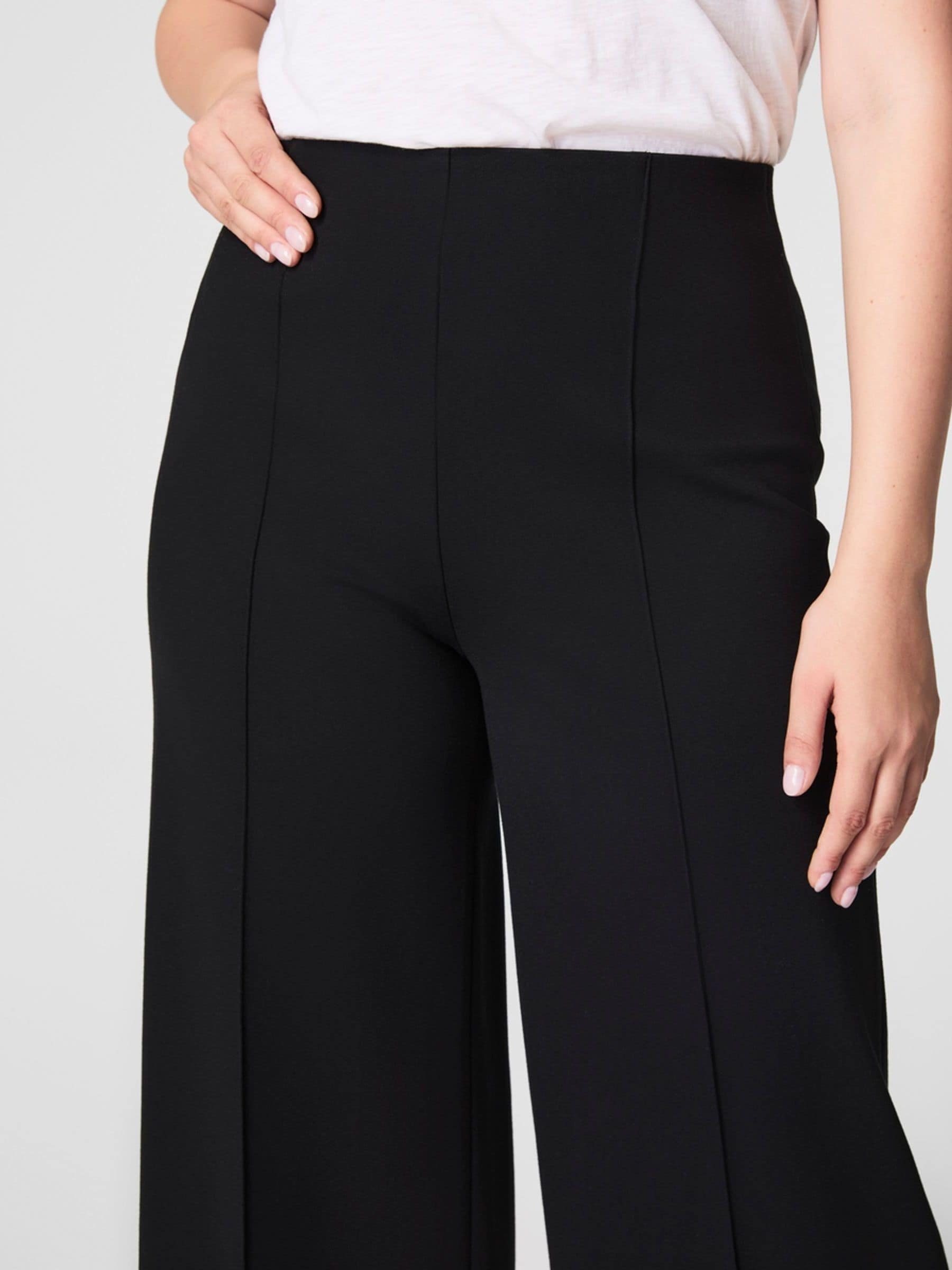 Buy SPANX Black PerfectFit Light Control Ponte Cropped Wide Leg
