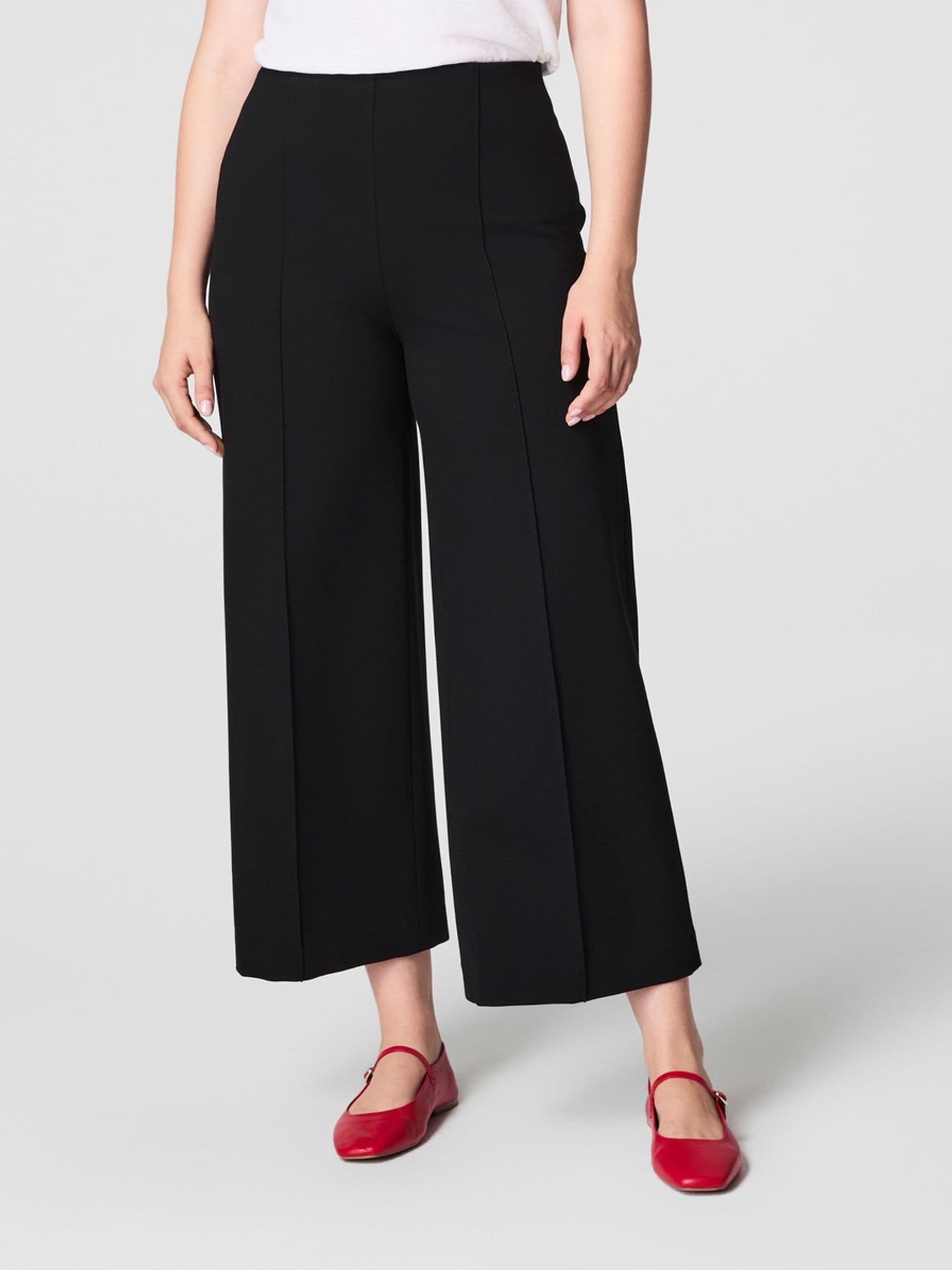 Buy SPANX Black PerfectFit Light Control Ponte Cropped Wide Leg