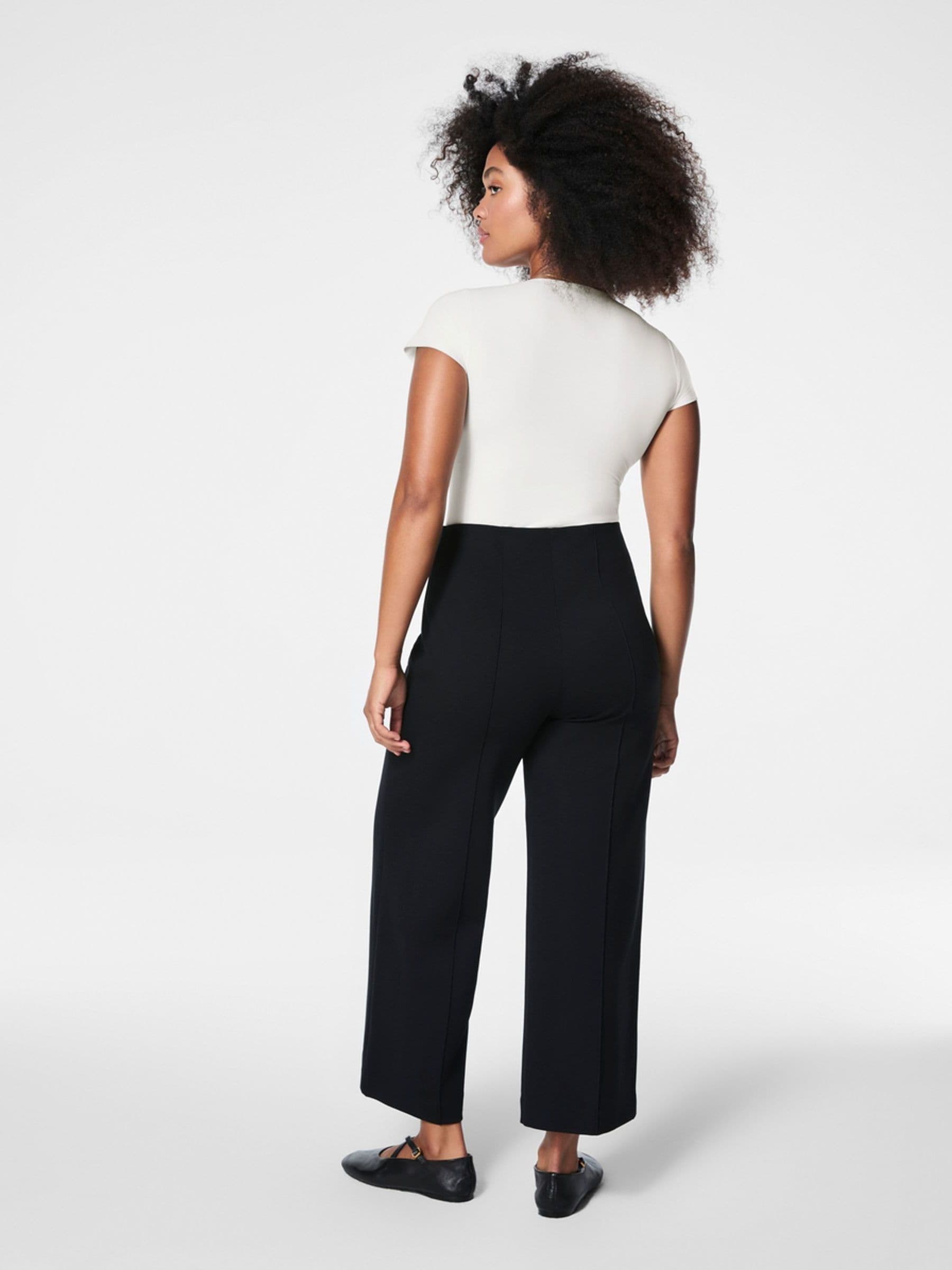 Buy SPANX Black PerfectFit Light Control Ponte Cropped Wide Leg