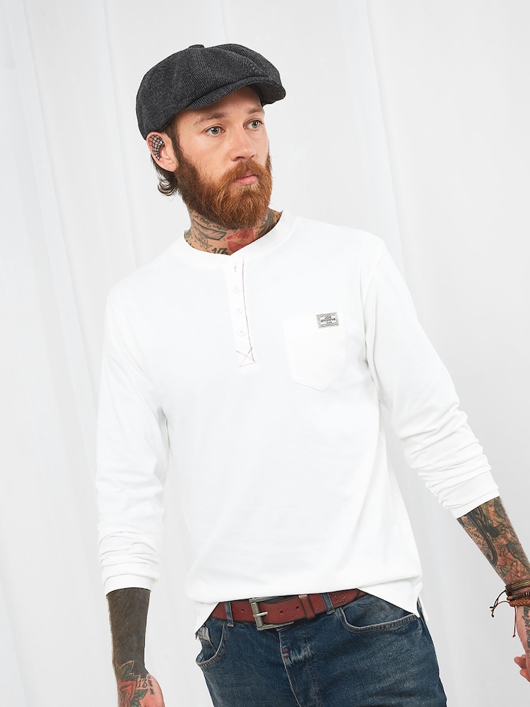 Joe Browns White 100% Cotton Got Your Back Henley Top - Image 1 of 2