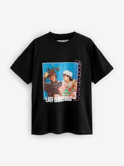 Черный - 100% Cotton Wham Licence Last Christmas Short Sleeve Graphic T-Shirt - Image 5 of 7