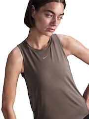 Nike Taupe Brown One Classic Dri-FIT Tank Top - Image 3 of 6