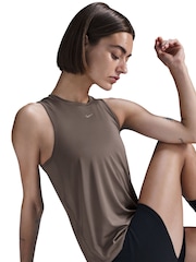 Nike Taupe Brown One Classic Dri-FIT Tank Top - Image 5 of 6