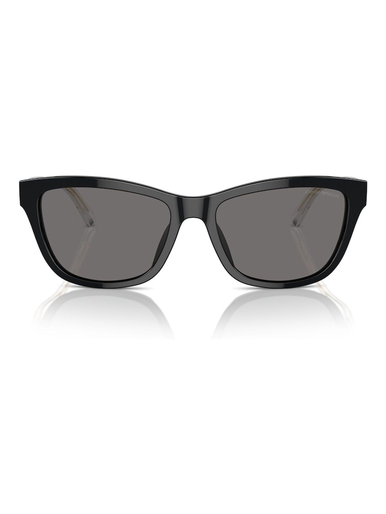 Emporio Armani Ea4227U Cat Eye Polarised Black Sunglasses - Image 1 of 5