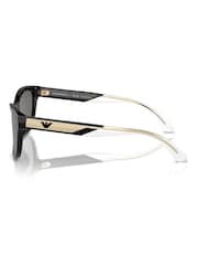 Emporio Armani Ea4227U Cat Eye Polarised Black Sunglasses - Image 4 of 5