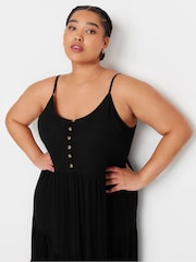 Yours Curve Black YOURS Curve Black Crinkle Maxi Dress - Image 4 of 6