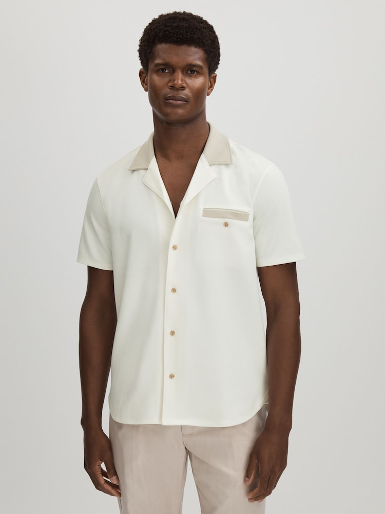 Paige Knitted Pique Cuban Collar Paidat - Kuva 1 / 6