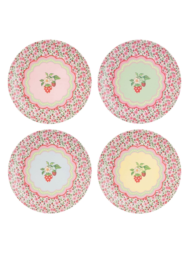 Cath Kidston Green Strawberry 12 Piece Melamine Picnic Set - Image 2 of 3