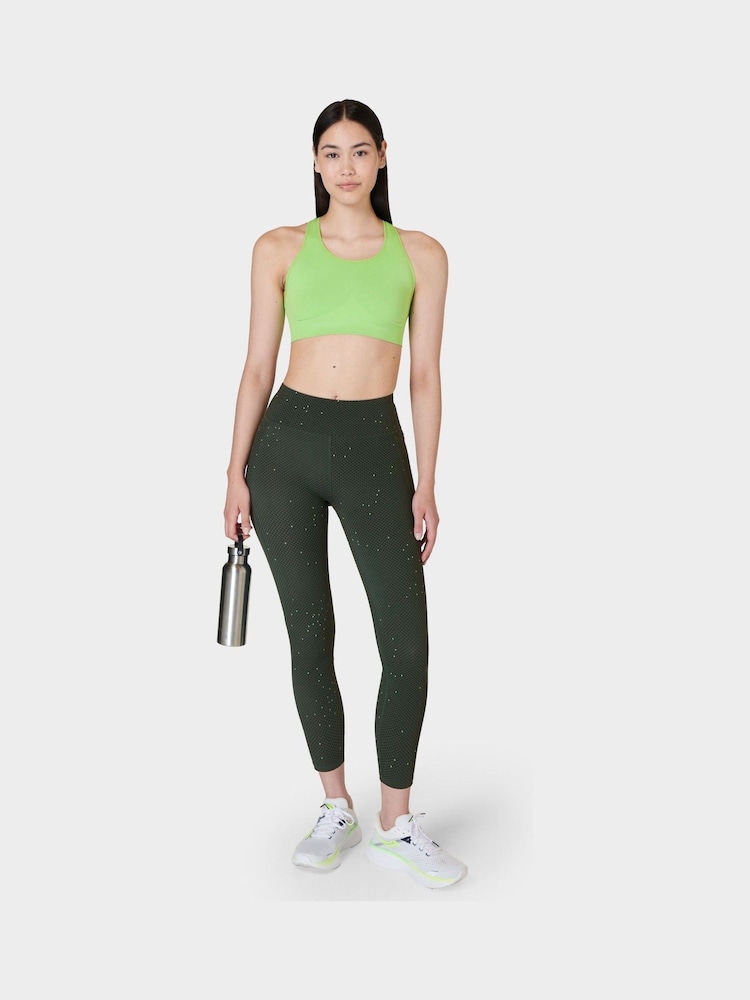 Grünes Gittermuster mit geometrischem Print - Sweaty Betty Aerial Core Workout Leggings - Bild 1 von 7 Grünes Gittermuster mit geometrischem Print - Sweaty Betty Aerial Core Workout Leggings - Bild 1 von 7
