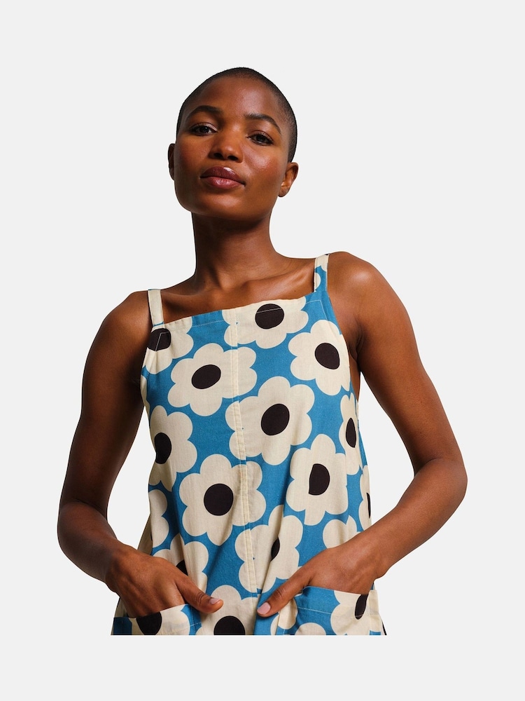 Regatta Blue Orla Kiely II 100% Cotton Sun Dress - Image 4 of 7