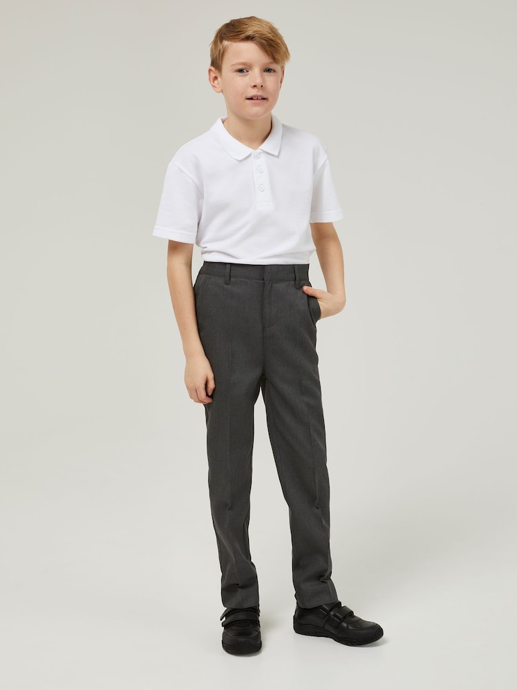 Trutex Boys Regular Leg Grey 2 Pack School Trousers - Image 1 of 5