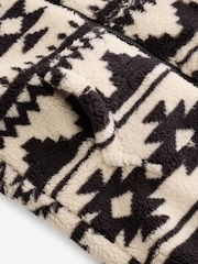 Neutral/Black Aztec Print Fleece All-In-One (3-16yrs) - Image 8 of 8
