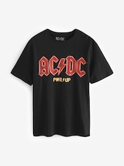 Noir ACDC - Ajustement régulier - T-shirt imprimé graphique Band - Image 5 de 7