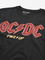 Noir ACDC - Ajustement régulier - T-shirt imprimé graphique Band - Image 6 de 7