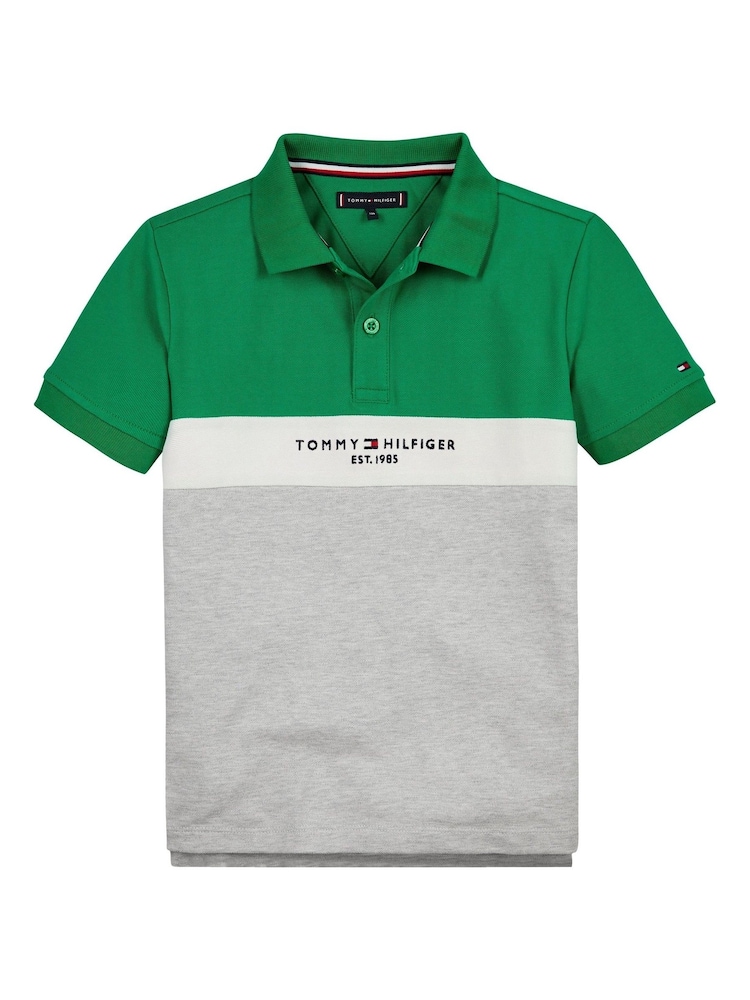 zelena - Tommy Hilfiger z izrazitim barvnim vzorcem Polo Top - Slika 1 iz 2