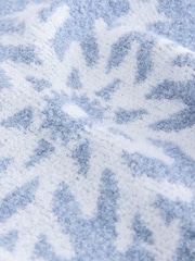 Blue Snowflake Boucle Knitted Christmas Jumper - Image 8 of 8