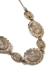 Aela Gold Tone Tribal Disk Belly Chain Necklace - Image 3 of 3