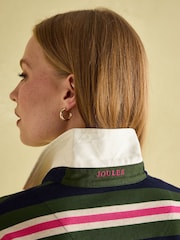 Joules Lara Green/Pink Boxy Fit Rugby Shirt - Image 7 of 8