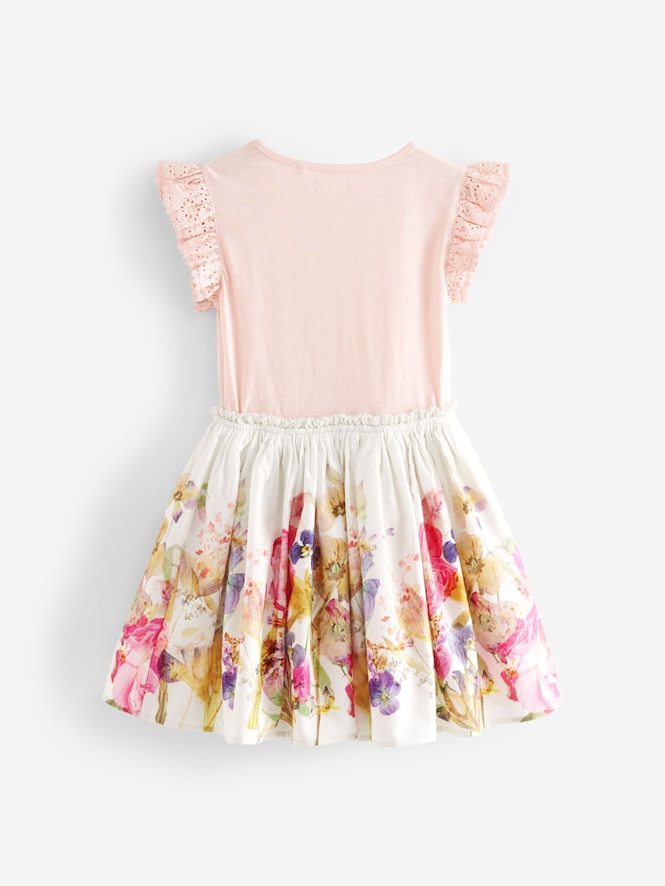 Pink Floral Skirt Dress (3-12yrs) - Image 2 of 4 Pink Floral Skirt Dress (3-12yrs) - Image 2 of 4