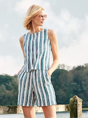 Seasalt Cornwall White Colour 100% Linen Study Vest - Image 1 of 4