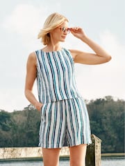Seasalt Cornwall White Colour 100% Linen Study Vest - Image 2 of 4