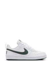 Nike White Youth Court Borough Low Recraft Trainers - Image 1 of 8