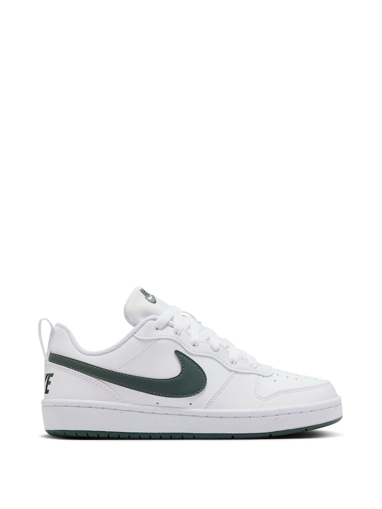 Nike White Youth Court Borough Low Recraft Trainers - Image 1 of 8
