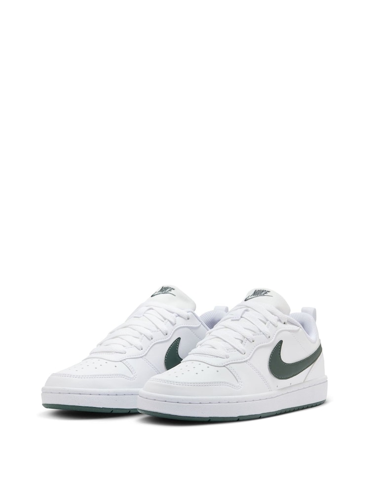 Nike White Youth Court Borough Low Recraft Trainers - Image 3 of 8
