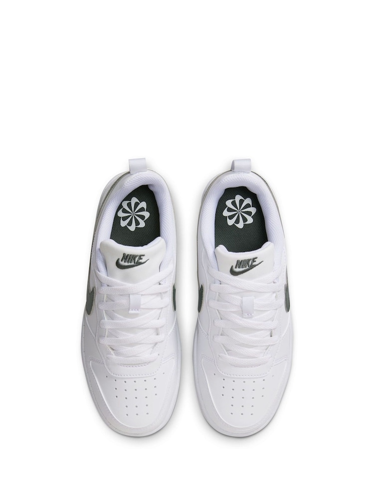 Nike White Youth Court Borough Low Recraft Trainers - Image 5 of 8