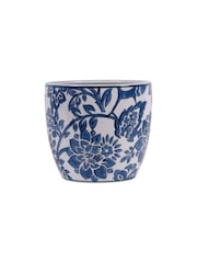 Laura Ashley Blue/White Adain Porcelain Planter - Image 4 of 5