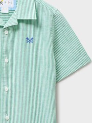 Crew Clothing Green Linen-Blend Resort Shirt - Image 3 of 3