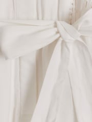 River Island White Broderie Belted 100% Cotton Playsuit - Image 3 of 3