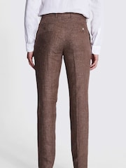 MOSS Tailored Fit Linen Rust Trousers - Imagen 2 de 3