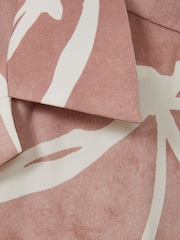 Reiss Soft Pink Jerry Relaxed Printed Cuban Collar Shirt - Image 5 of 5