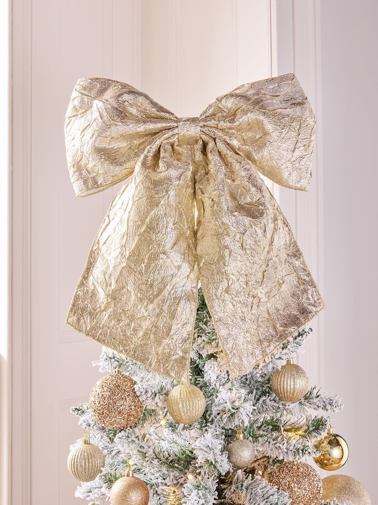 Gold Large Bow Tree Decoration - Image 1 of 3