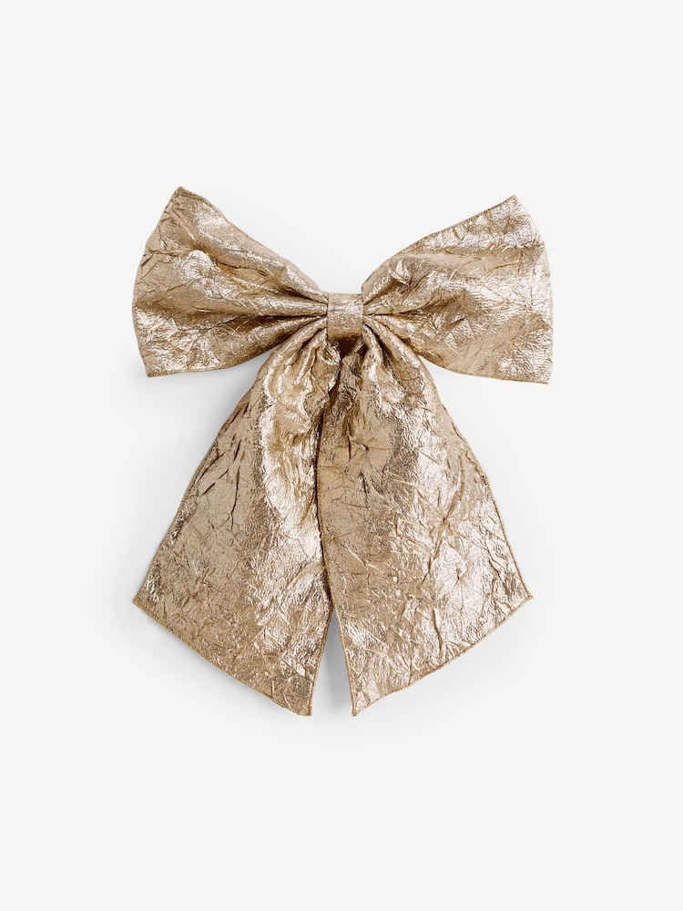 Gold Large Bow Tree Decoration - Image 2 of 3