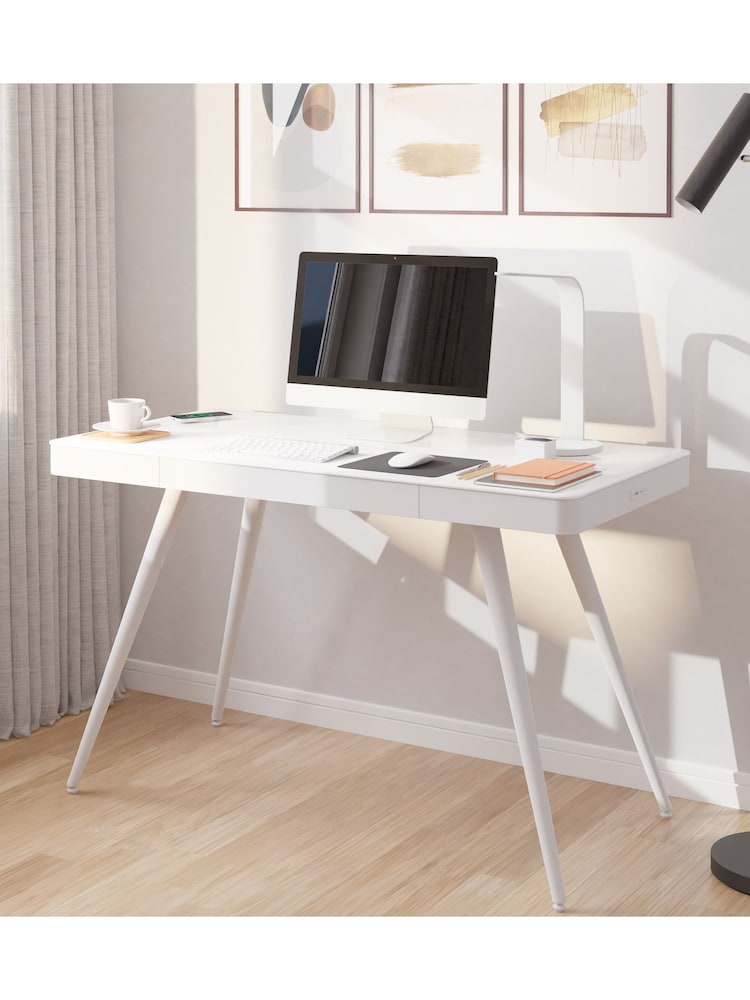 Koble White Tori Smart Desk - Image 1 of 6