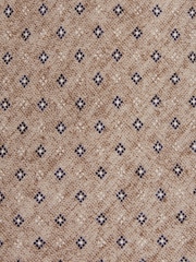 Reiss Oatmeal Albarese Silk Geometric Print Tie - Image 4 of 4