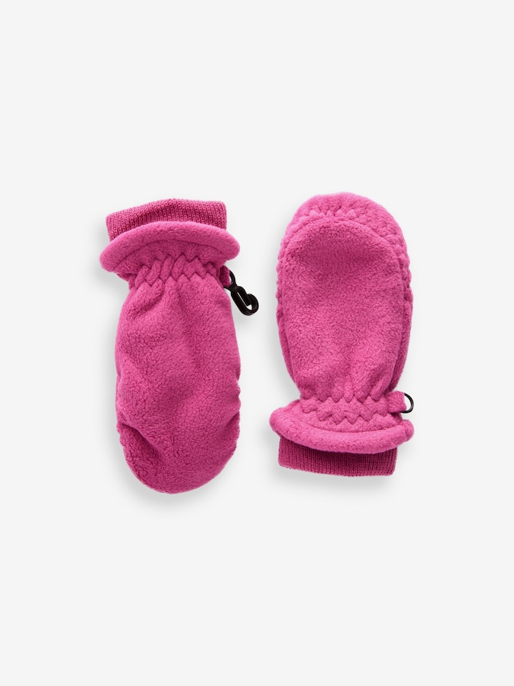 Pink Fleece Mittens (3mths-6yrs) - Image 1 of 1