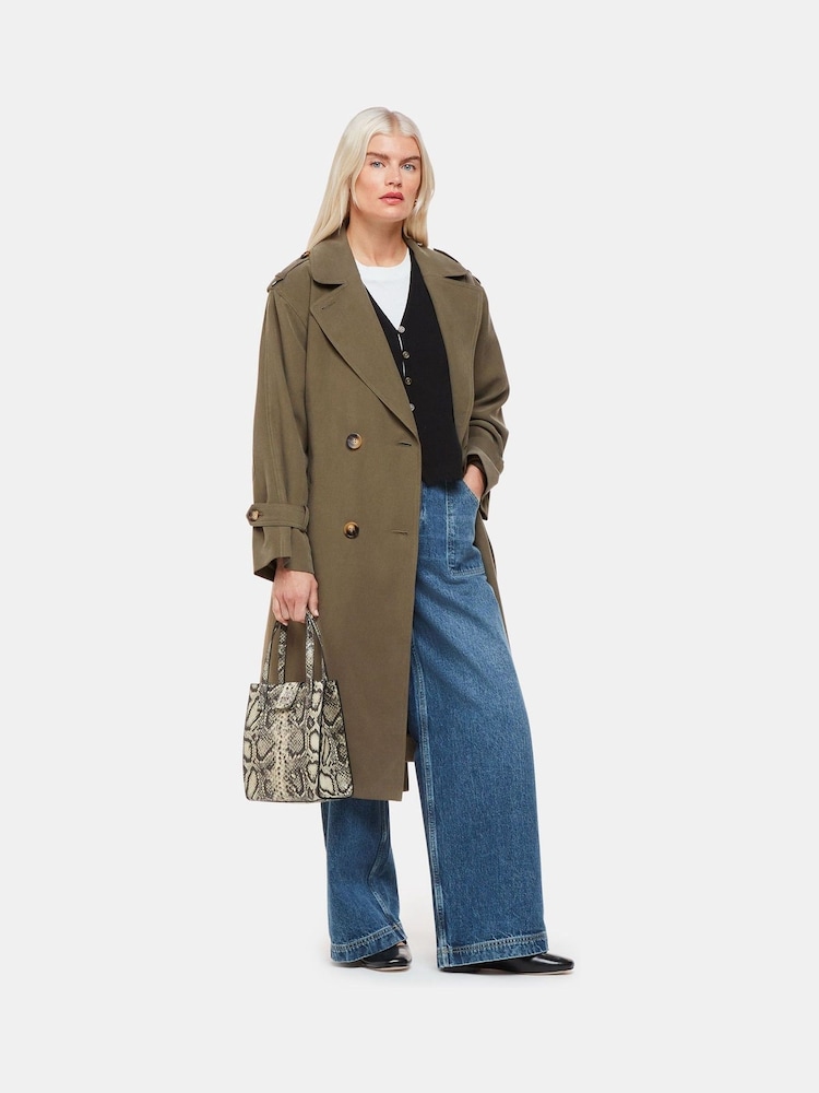 Whistles Green Petite Riley Trench Coat - Image 1 of 5